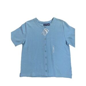 Nwt Mountain Lake Cardigan  Sz L Sweater SHORT SLEEVE  Button Up